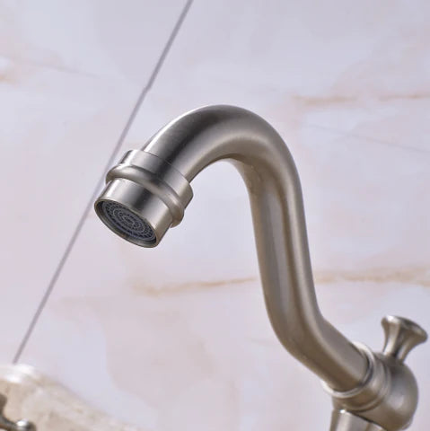 Brushed Nickel Antique 3 Hole Mixer #201730 - Image 4