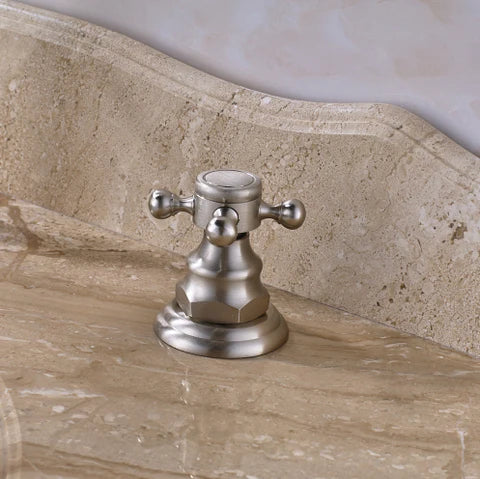 Brushed Nickel Antique 3 Hole Mixer #201730 - Image 5