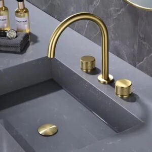 Brushed Gold Basin/Bath Mixer #202436