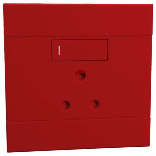 VETI 2 - Single Dedicated 16A RSA Socket Red