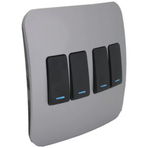 Four Lever One-Way Black Switch with Locator