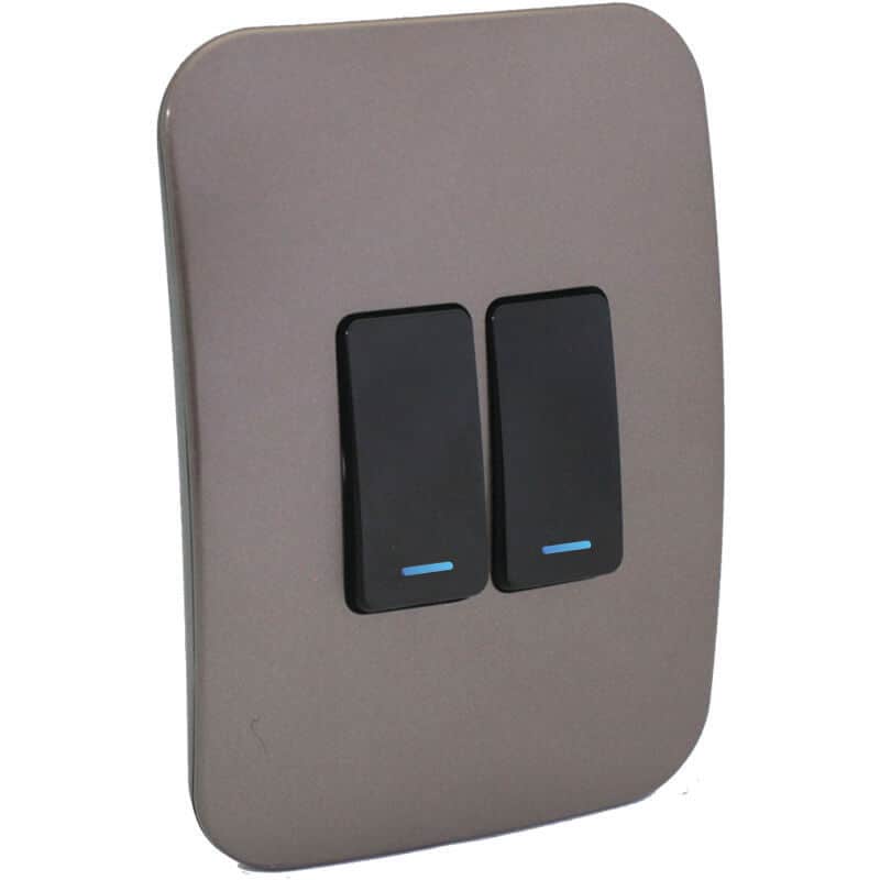 Two Lever One-Way Black Switch with Locator