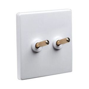 Tex White With Brass Toggle, 2 Levers