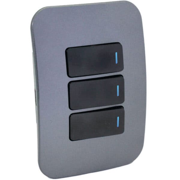 Three Lever One-Way Black Switch Horizontal with Locator - Image 2