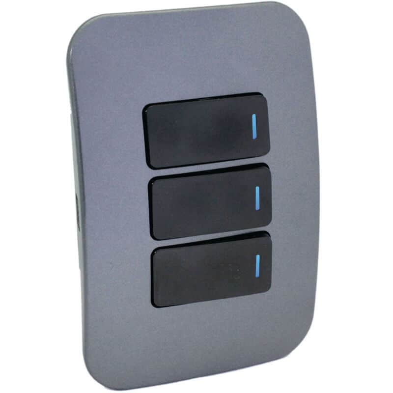 Three Lever One-Way Black Switch Horizontal with Locator - Image 2