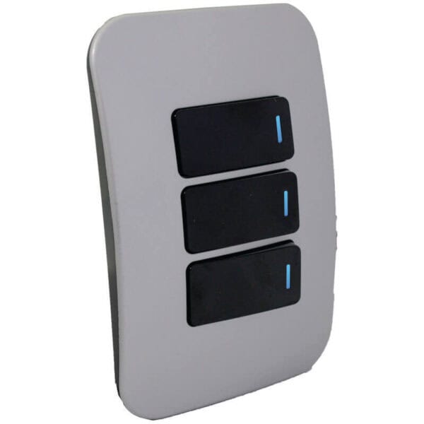 Three Lever One-Way Black Switch Horizontal with Locator - Image 3