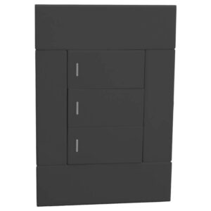 VETI 2 Charcoal- Three Lever Switch - 1-Way