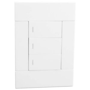 VETI 2 White - Three Lever Switch - 1-Way