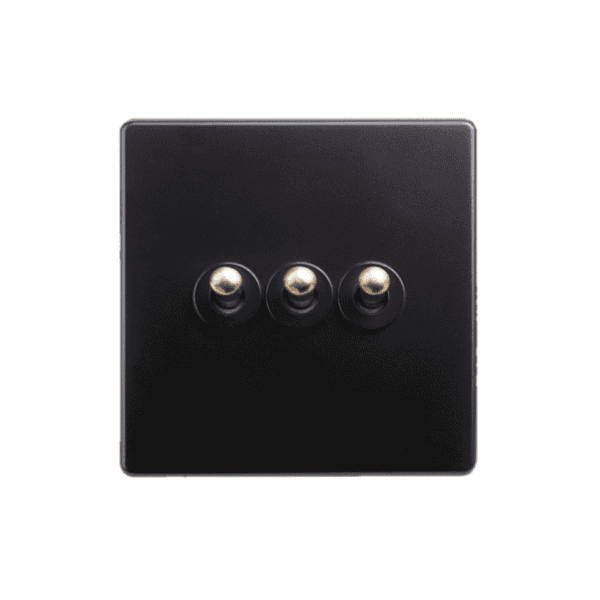 Classic - Black with Brass Toggle, 3 Levers