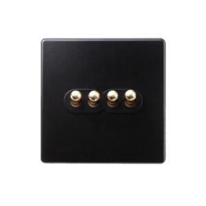 Classic - Black with Brass Toggle - 4 Levers