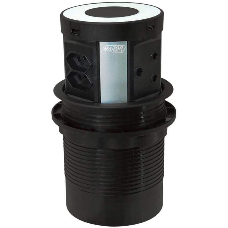 Wireless Charging Pop Up Power Tower - Black