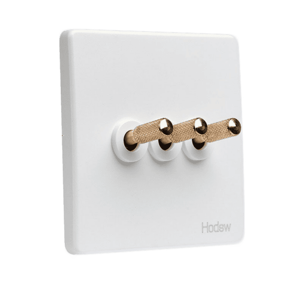 Tex White With Brass Toggle, 3 Levers