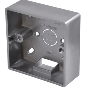 GREY SURFACE MOUNT - WALL BOX - (86 x 86 mm)