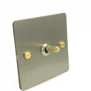Detailed - Silver with Brass Toggle - 1 lever