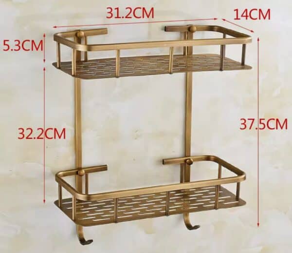 Brass Double Storage Basket #20105 - Image 4