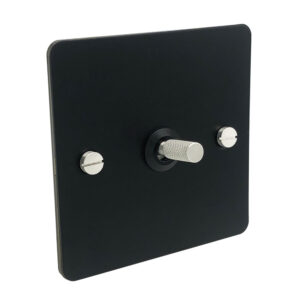 Detailed - Black with Silver Toggle - 1 lever