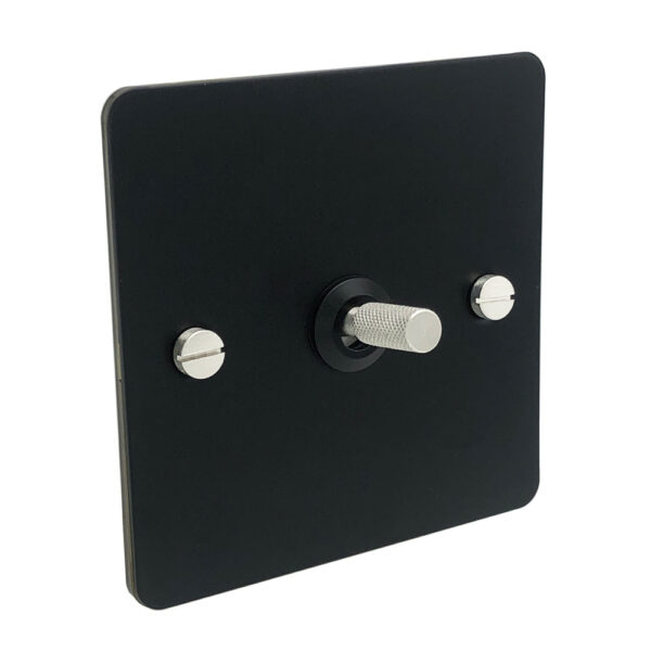 Detailed - Black with Silver Toggle - 1 lever