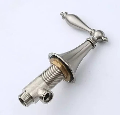 Brushed Nickel Antique Lever Handle 3 Hole Mixer #201786 - Image 3
