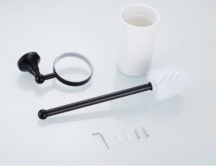 Antique Oil Rubbed Black Toilet Brush Holder #20193 - Image 3