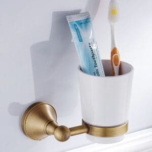 Antique Brass Toothbrush Holder #20187