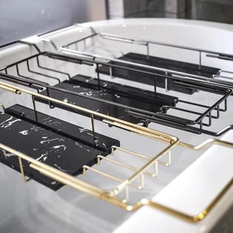 Gold & Black Marble Bath Caddy #20206 - Image 3