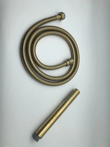 Brushed Gold Modern Bath Mixer With Hand Shower #20126 - Image 5
