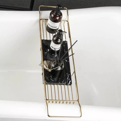 Gold & Black Marble Bath Caddy #20206 - Image 2