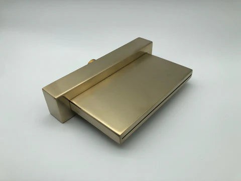 Brushed Gold Modern Bath Mixer With Hand Shower #20126 - Image 2