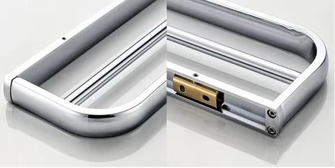 Chrome Modern Double Towel Rail #202354 - Image 5