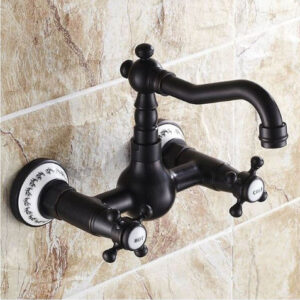 Wall Mount Oil Rubbed Antique Black Basin Mixer #201758