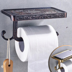 Oil Rubbed Black Embossed Toilet Roll Holder #201811