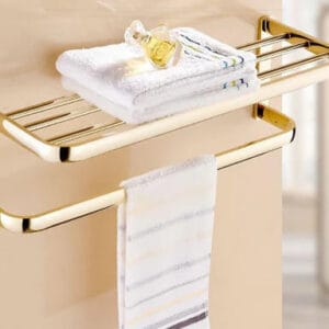 Gold Modern Bath Towel Rack and Rail #201924