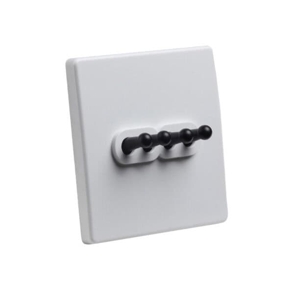 Classic White with black Toggle - 4 Levers